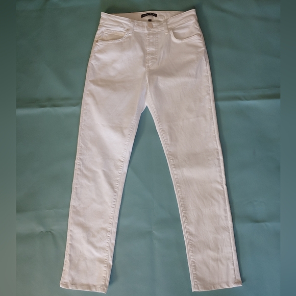 𝅺MONFRERE Brando Blanc Slim Optic White Jean In Exclusive Japanese Denim - Picture 2 of 10